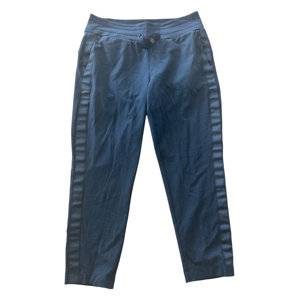 Athleta Women’s Metro Downtown Tuxedo Stripe Ankle Pants Navy Size M